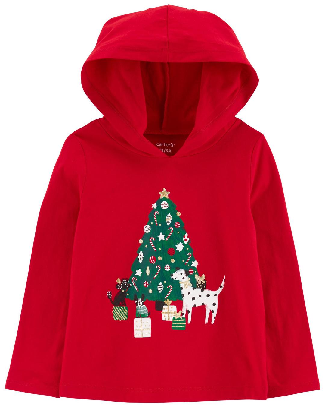 Toddler Christmas Tree Hooded Tee