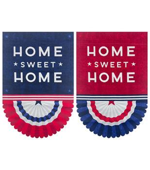 12" x 8" Patriotic Home Sweet Home Double Sided Flag by Place & Time